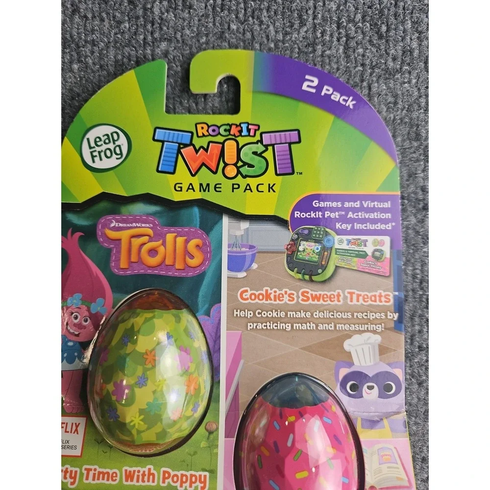 Leap Frog RockIt Twist Game Pack Trolls & Cookie's Sweet Treats Brand New Sealed